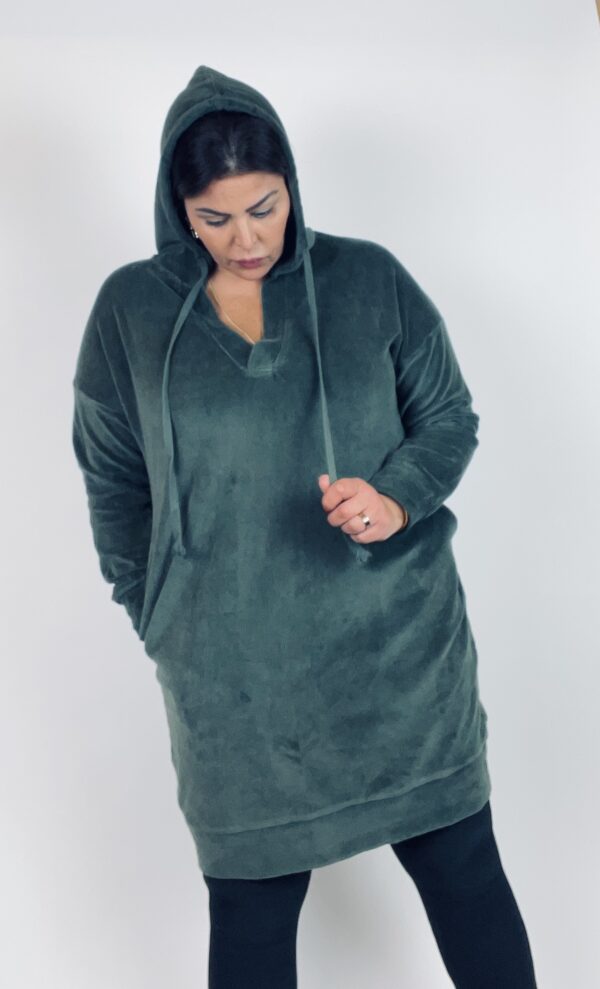 Hoodie velvet long oversized.