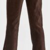 Rib flair broek dark brown