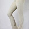 Ribbed flared pants beige