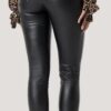 Leder look super high waist Trousers