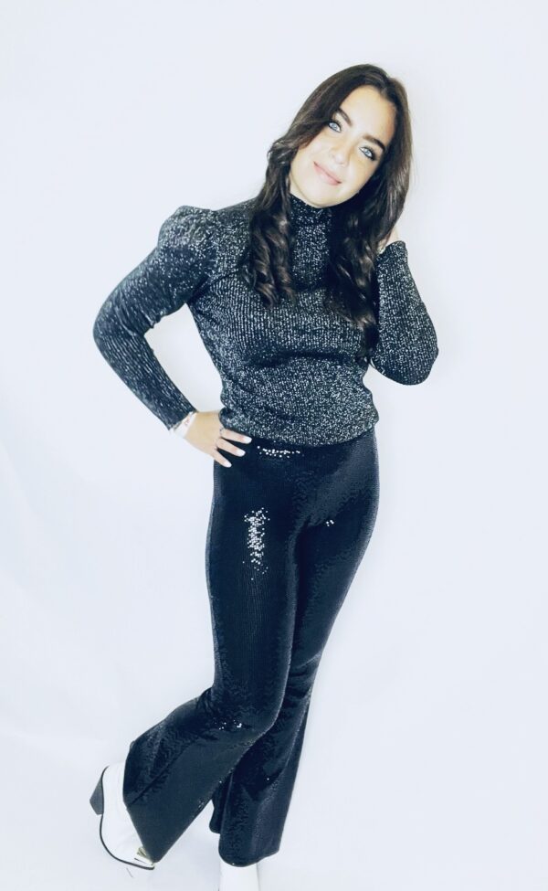 Sequin flair pants-2015