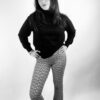 Soft flair zigzag black white