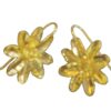 Gold flower earring
