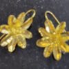 Gold flower earring