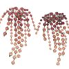 Kwastjes strass oorbellen pink