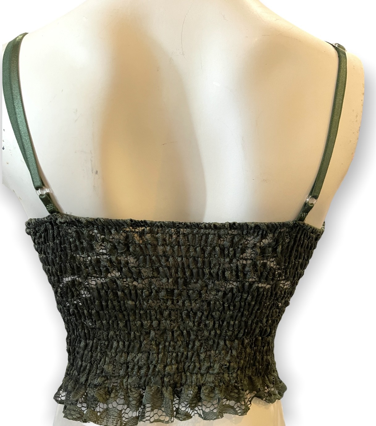 Bustier groen met kant