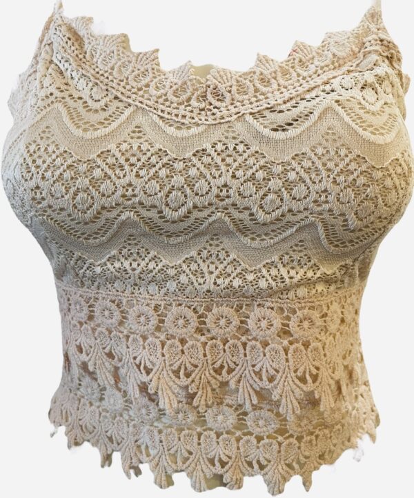 Bustier beige met kant