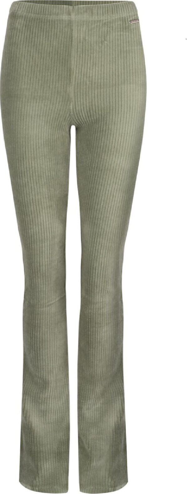 Lemmy mint rib flared broek