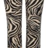 Elini soft flared cream/black zebra print