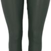 Norfy leatherlook pants groen