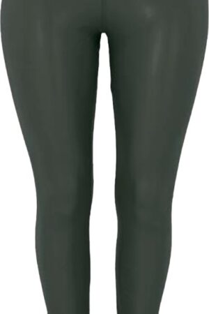 Norfy leatherlook pants groen