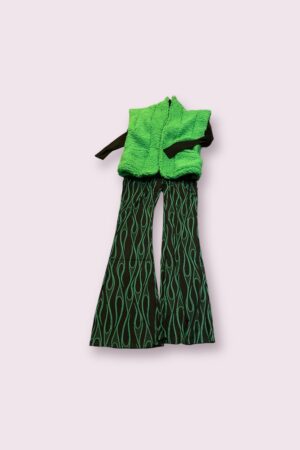 Druppel flair pants black groen