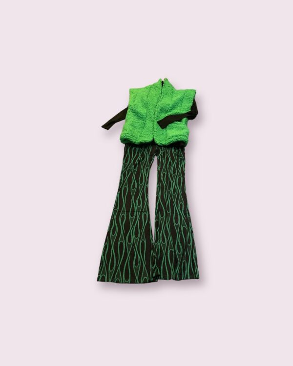 Druppel flair pants black groen