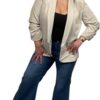 Oversized creme blazer