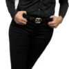 Skinny fit Black high waist push up stretch pants
