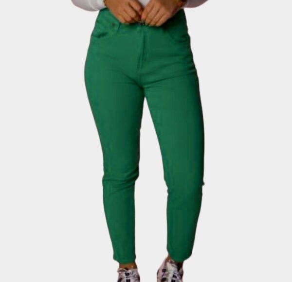 Groen high waist skinny stretch pants