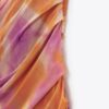 Jurk met bedrukt tule Strapless