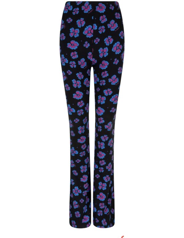 Soft flair blauw paars bloemenprint