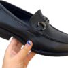 mocassins black gesp