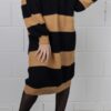 Striped dress sweet brown black