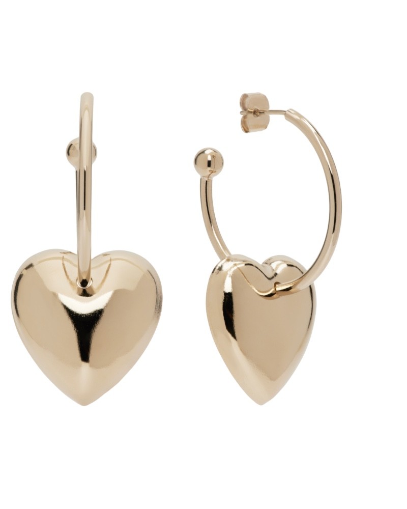 Oorbel gouden hart omsluiting