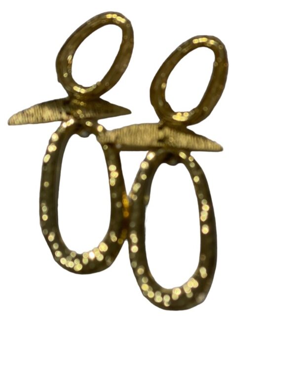 Oorbel dubble ring gold