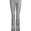 Lemmy licht grijze rib flare broek