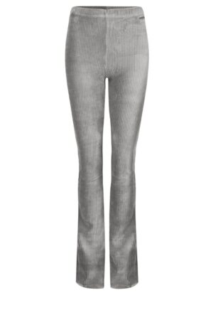 Lemmy licht grijze rib flare broek