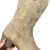 Cowboy laarzen Beige suede met stiksels