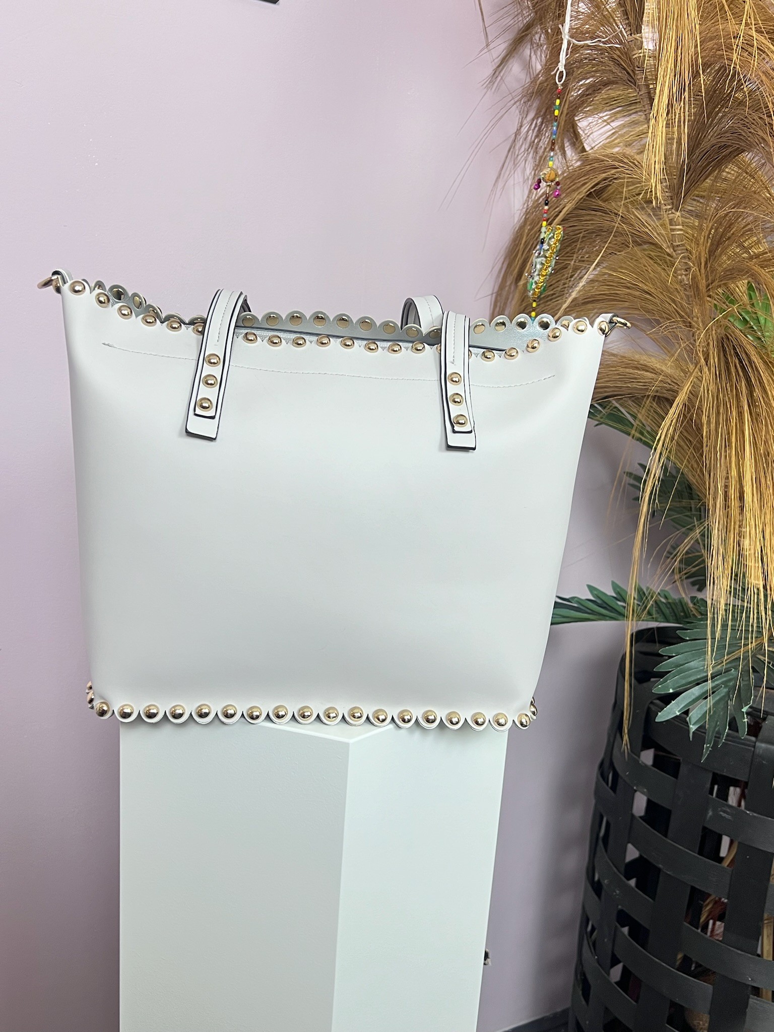 Handtas set van twee gouden studs